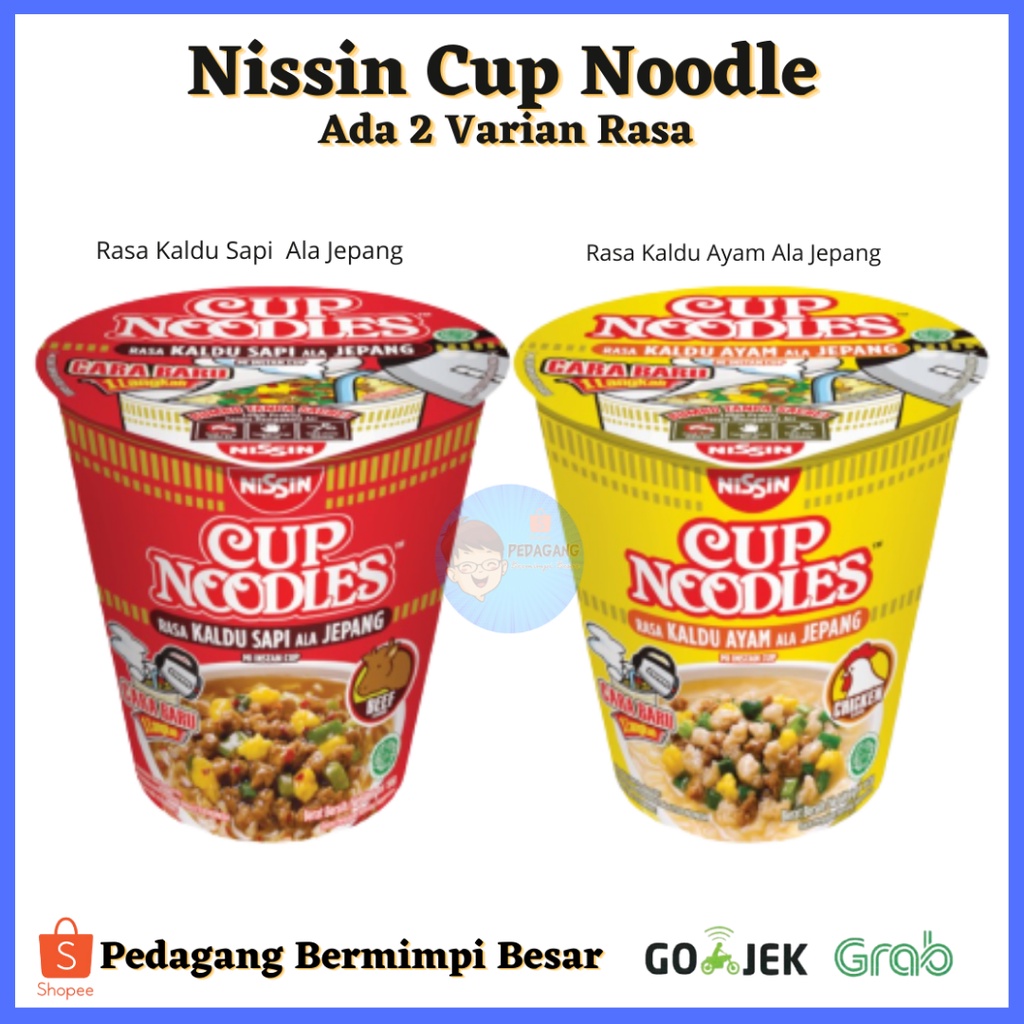 Nissin Cup Noodle/ Nissin Cup Noodles Ada 2 Varian Rasa/ Mie instan cup/ Mie Instan Ala Jepang