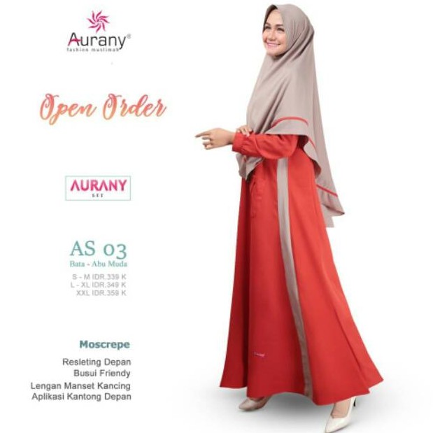 GAMIS AS 03 MERAH BATA ||  AURANY