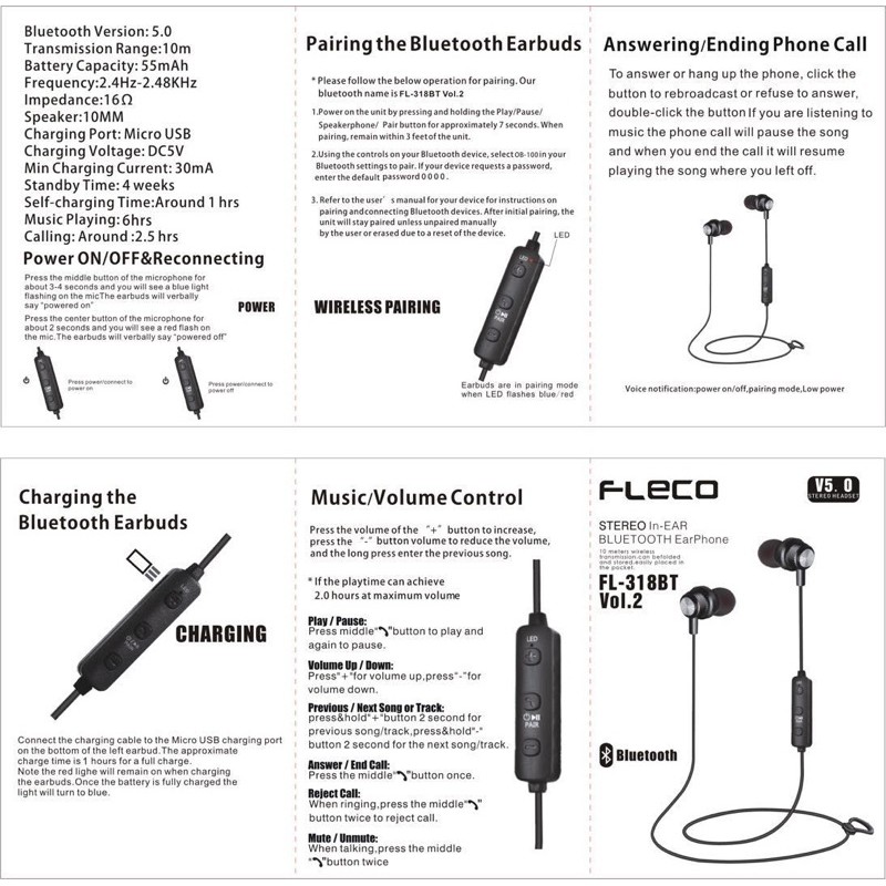 PROMO BLUETOOTH MAGNET FLECO FL-138BT STEREO EARPHONE POSTEL IZIN JUAL RESMI TERDAFTAR