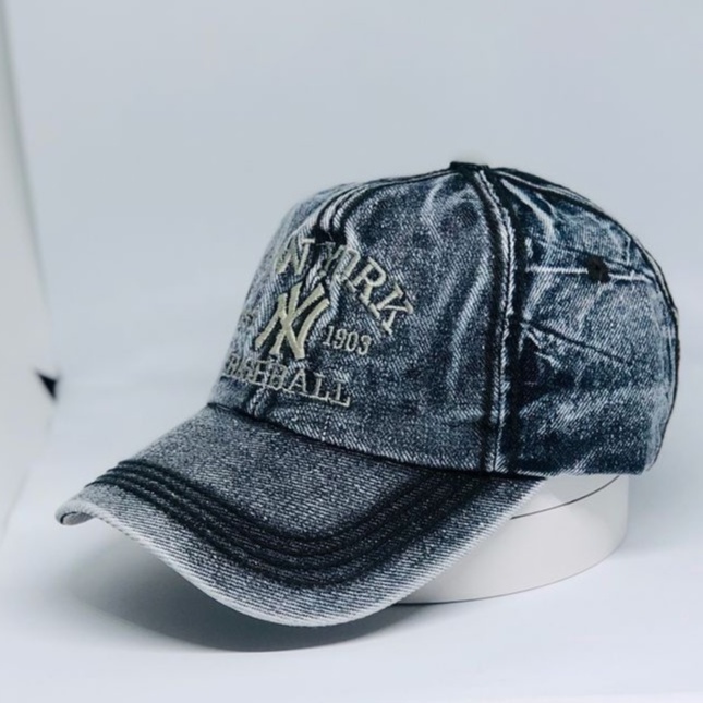 Topi Jeans NY  Jeans Denim Model Terbaru 2024/ Topi Baseball Pria Wanita Distro Original Import