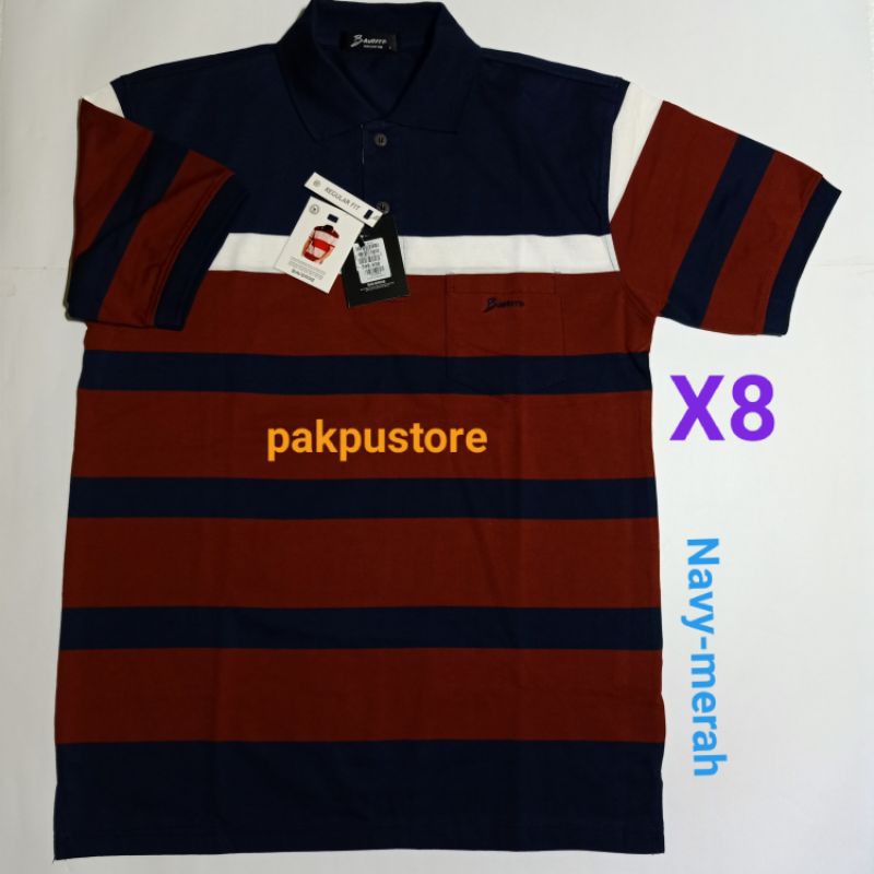 Kaos Pria Polo Merek BAVERRE Branded Original