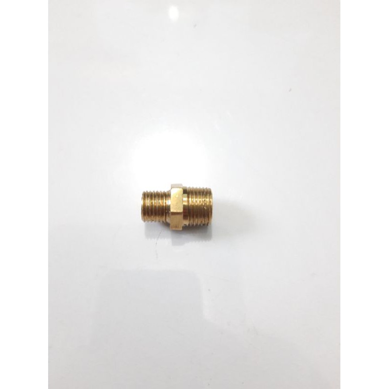 Double Nepel 3/8&quot; × 1/4&quot; KUNINGAN DRAT LUAR