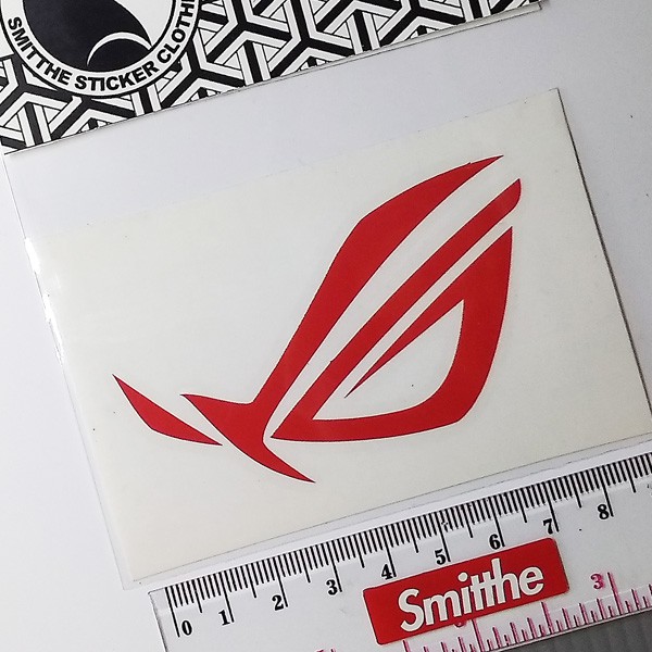 Stiker RoG Logo Cutting Sticker untuk aksesoris Motor Mobil