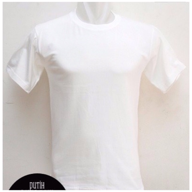 BAJU DISTRO KAOS POLOS COWOK PUTIH COMBED 30s LENGAN PENDEK BAJU MURAH POLOS LAKI SIZE S M L XL XXL