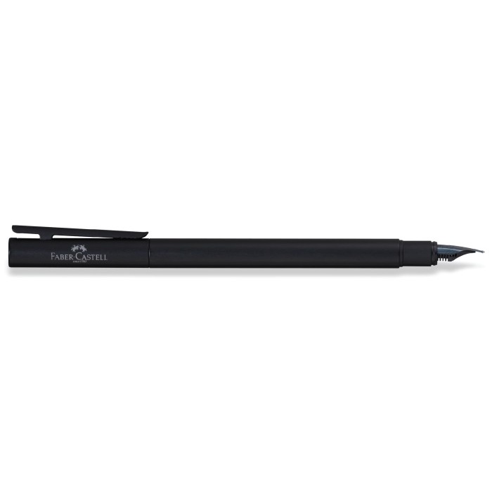 

Pulpen - Faber-Castell Neo Slim Fountain Pen M Black Matt, Black Chromed