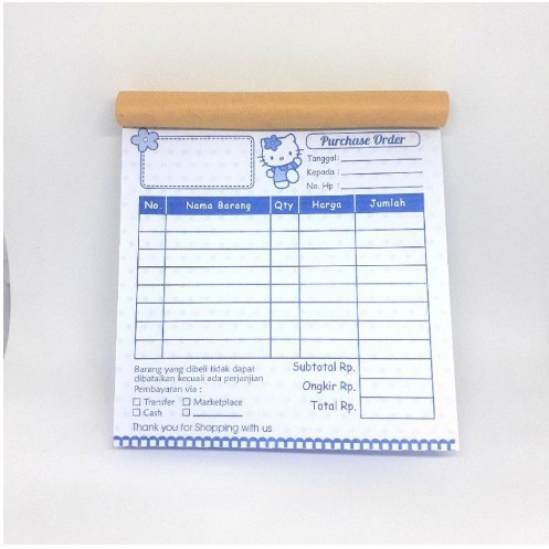 

Nota olshop/Nota 1 ply/Nota murah 1/6 folio