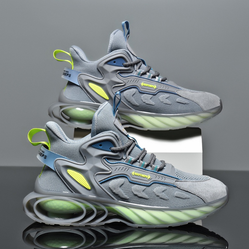 Ayah Sepatu Pria 2022     Pria  Sepatu Kasual Sepatu Lari Bercahaya Fashion Sepatu Besar ukuran 45 S