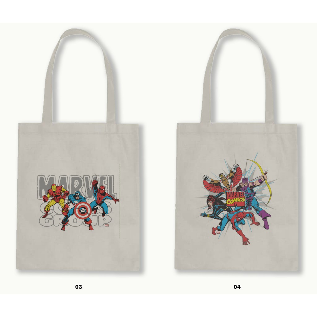 TOTE BAG -MARVEL (-COMICS-CAPTAIN AMERICA-IRON MAN-THOR-HULK-SPIDERMAN)