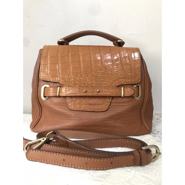 Tas kulit Le Junev coklat