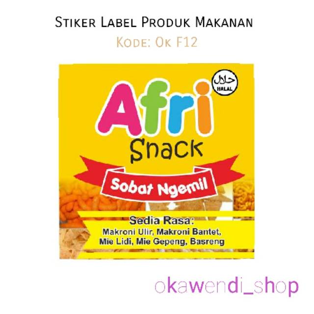 40+ Koleski Terbaik Stiker Label Kemasan Label Snack