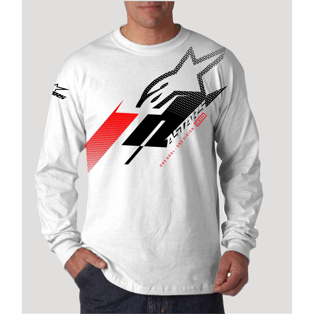 kaos lengan panjang pria motogp racing Supermoto cross trail