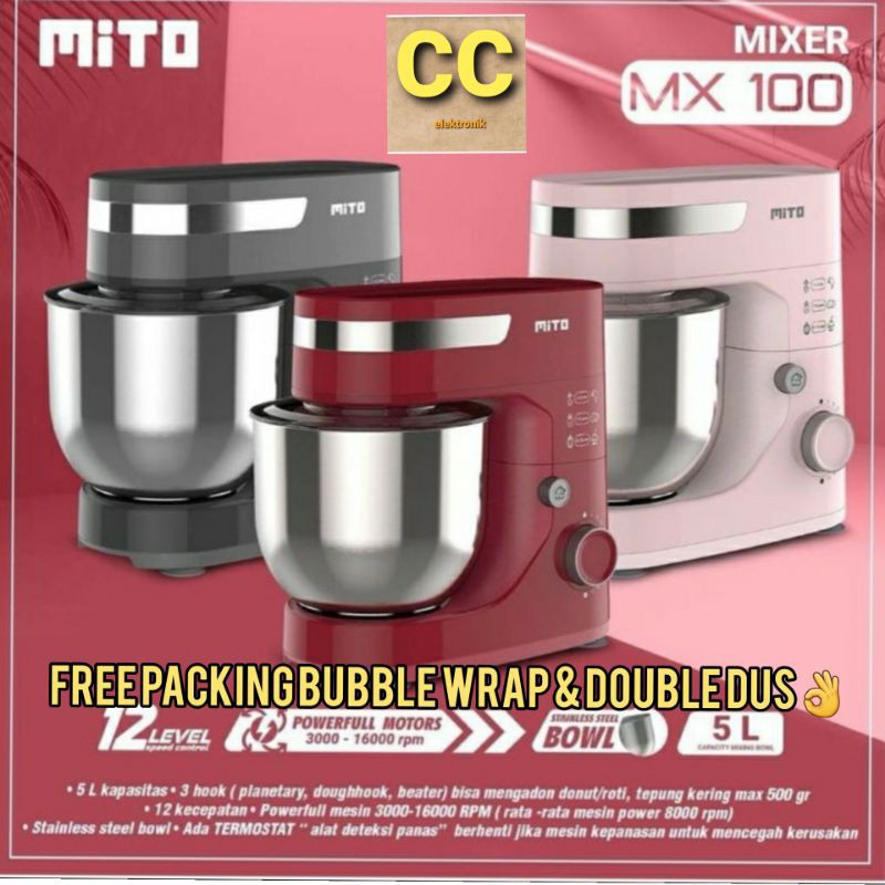 Mixer roti MITO MX500 5 liter - standing PICO mixer MX500 jumbo mito MX 500 GARANSI RESMI