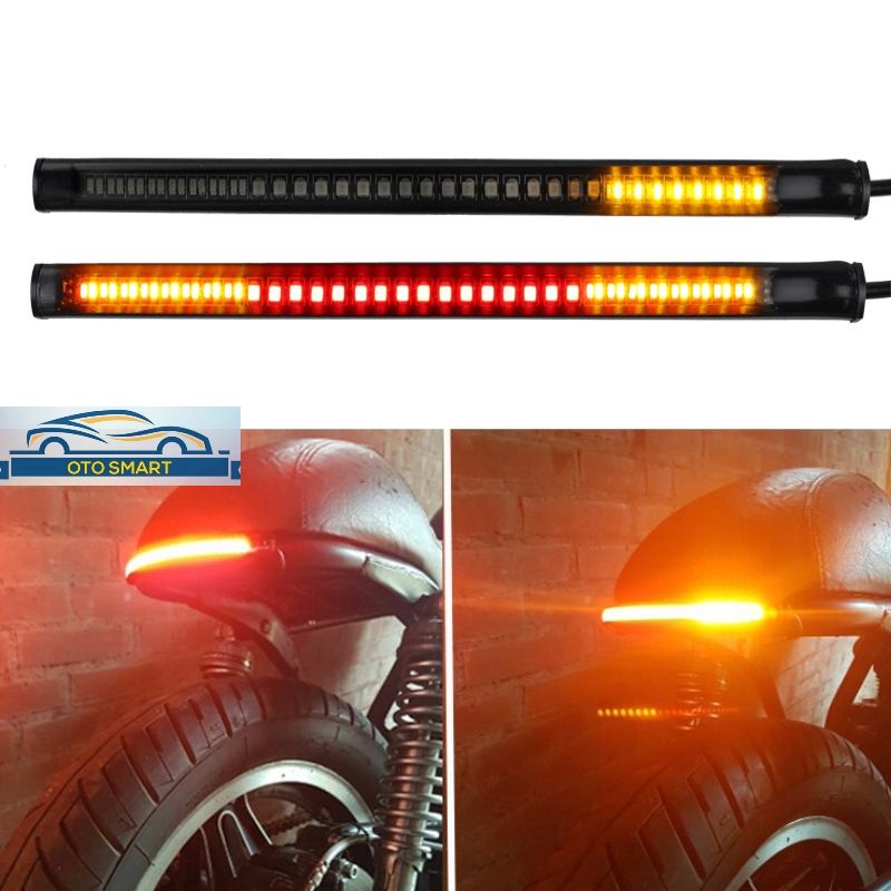 Lampu LED Stop Rem Strip 3 in 1 Sen Sein 17 CM Fleksibel DRL Stoplamp Belakang Motor