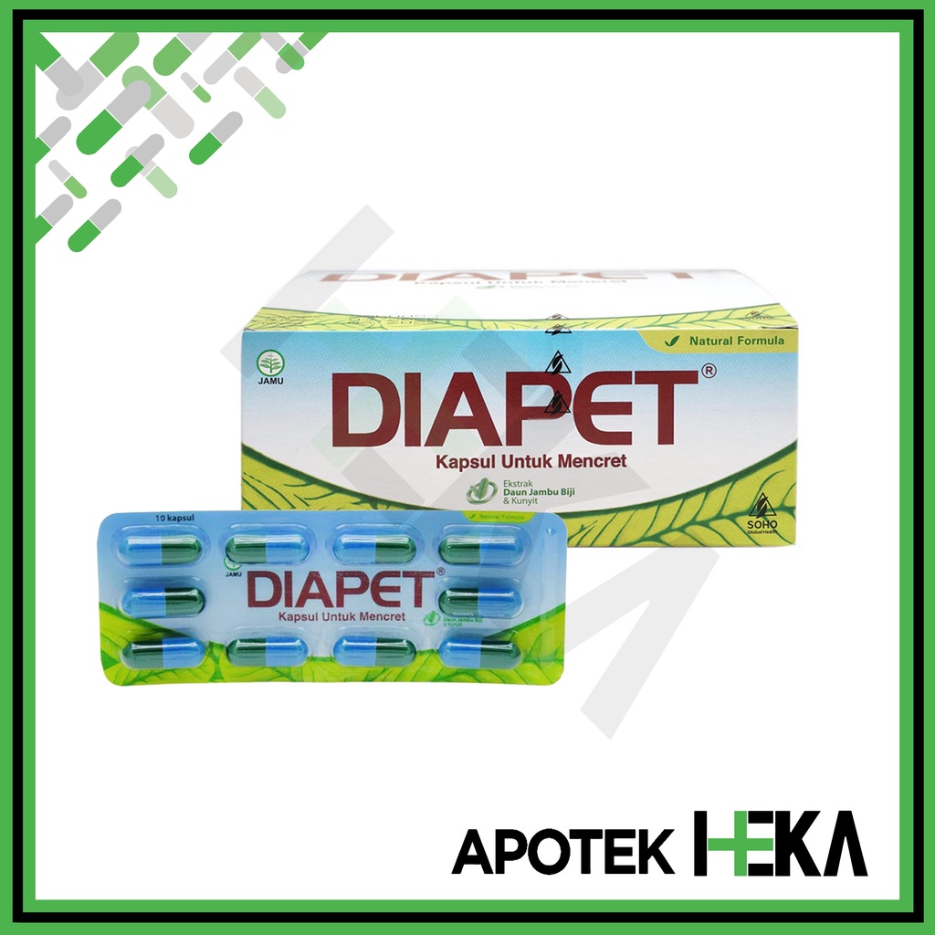 Diapet Kapsul Box isi 12x10 Tablet - Obat Mencret Diare (SEMARANG)