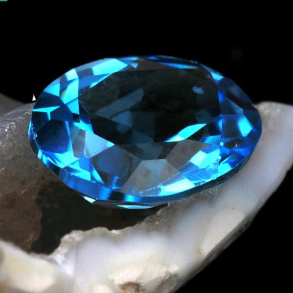 BATU PERMATA NATURAL SWISS BLUE TOPAZ