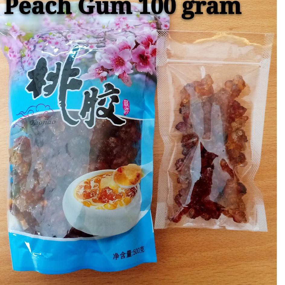 

78 Peach Gum / Tao Jiao 100 Gram/ Peach Gum Natural Selected BKN (Stok Banyak)