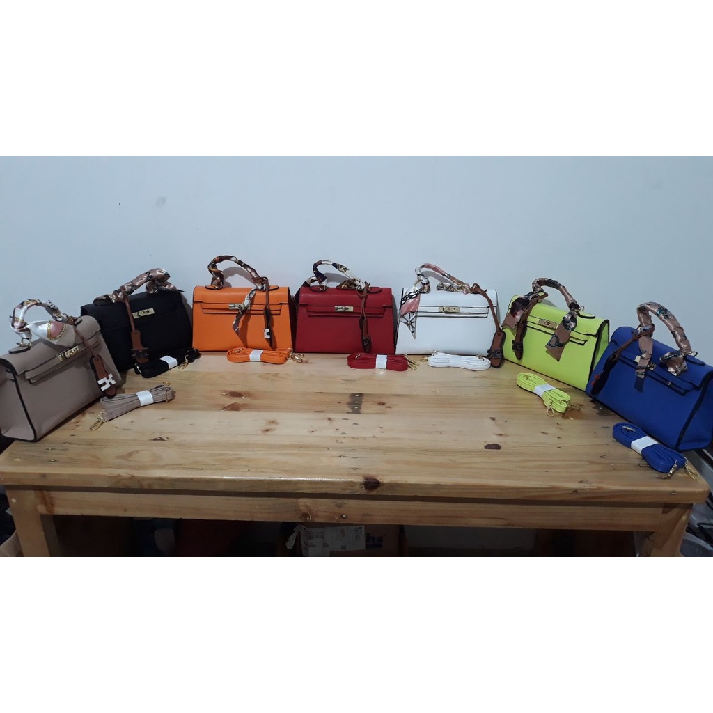 BJ63803 - BLACK/BLUE/GREEN/KHAKI/ORANGE/RED/WHITE - TAS SLEMPANG FREE TWILLY WANITA FASHION IMPORT MODIS ELEGAN TERMURAH TERLARIS TERBARU BAGSTORE JAKARTA TAS BATAM ZC3803