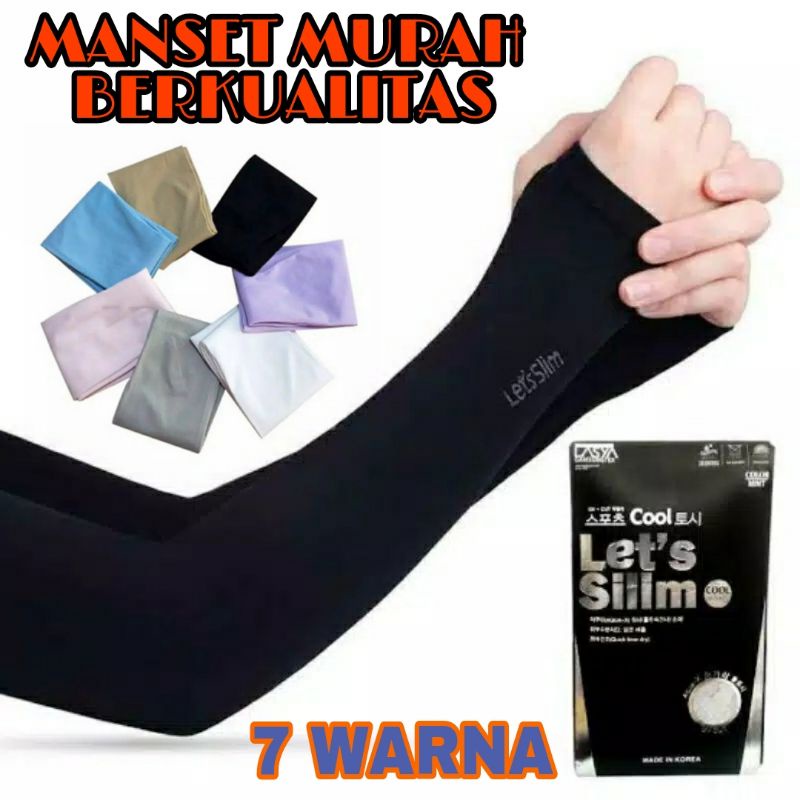 Manset Tangan Pria Wanita Handsock Lets Slim dan Lets Silim Anti UV