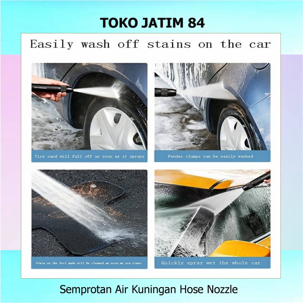 Semprotan Air Kuningan Semprotan Air Semprotan Air Cuci Motor Mobil Taman NEW UPGRADE Hose Nozzle