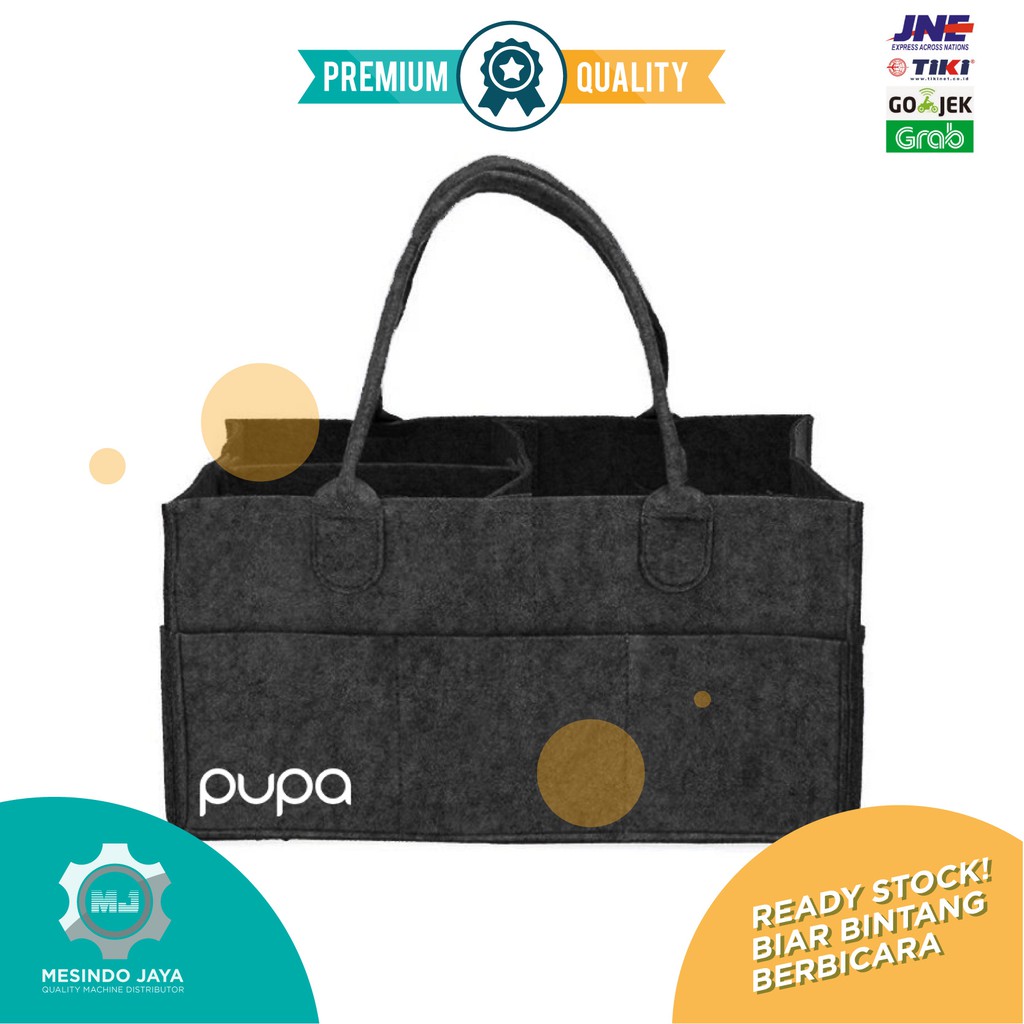 Caddy Bag Bayi Multipurpose Organizer Tote Bag Felt Diaper Bag Tas Bayi Multifungsi Portable - PUPA