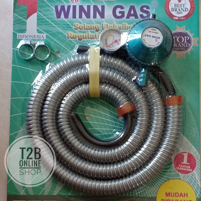 Winn Gas - selang gas elpiji + regulator, selang regulator winn
