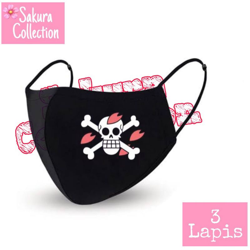 Masker Kain 3 Lapis / Scuba / Earloop - One Piece