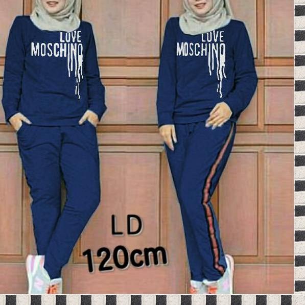 Model Baru Baju Setelan Senam Muslimah Jumbo/setelah olahraga wanita/baju senam muslim/training set 