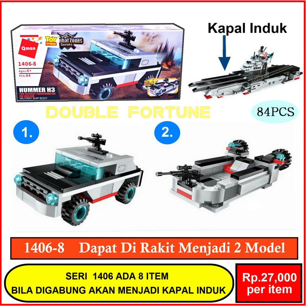 MAINAN QMAN BRICKS LEGO 1406-8 HUMMER H-3