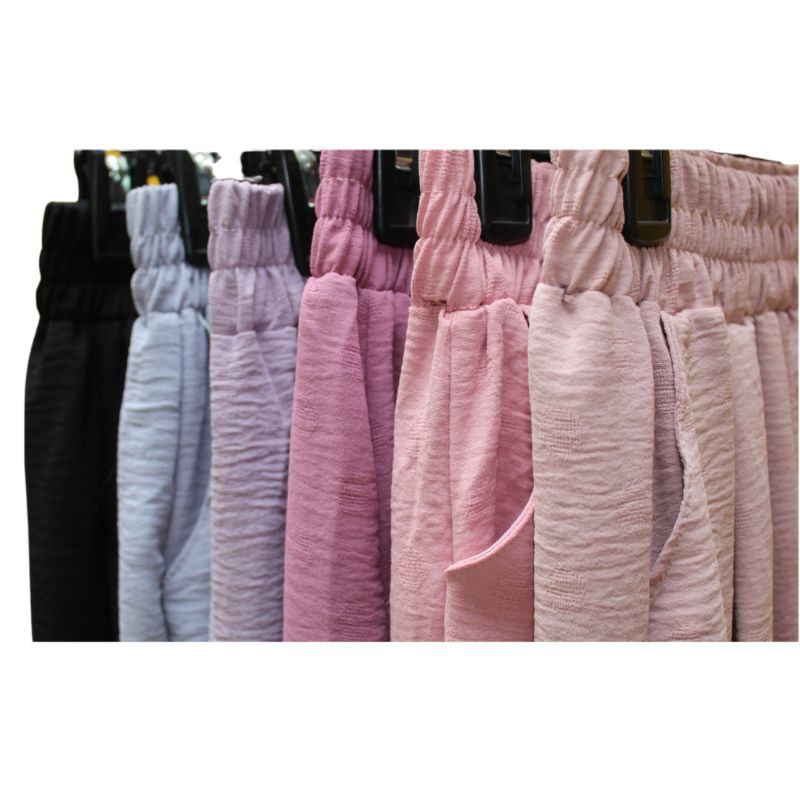 NR FASHION Baggy Pants Wanita Kekinian Crinkle Premium Celana Panjang Stik Balik Terbaru