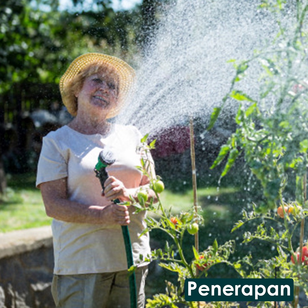 SELANG AIR DAN KERAN SEMPROT LURUS UKURAN 1/2 5/8 – 15 METER / GARDEN HOSE SPRAY / SELANG AIR ANTI LUMU