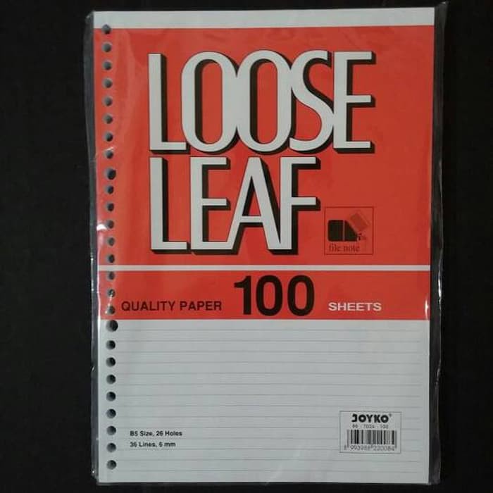 

Kertas File - Kertas Note - Isi Kertas Binder Kertas Isi File Loose Leaf B5 100 Lembar Produk