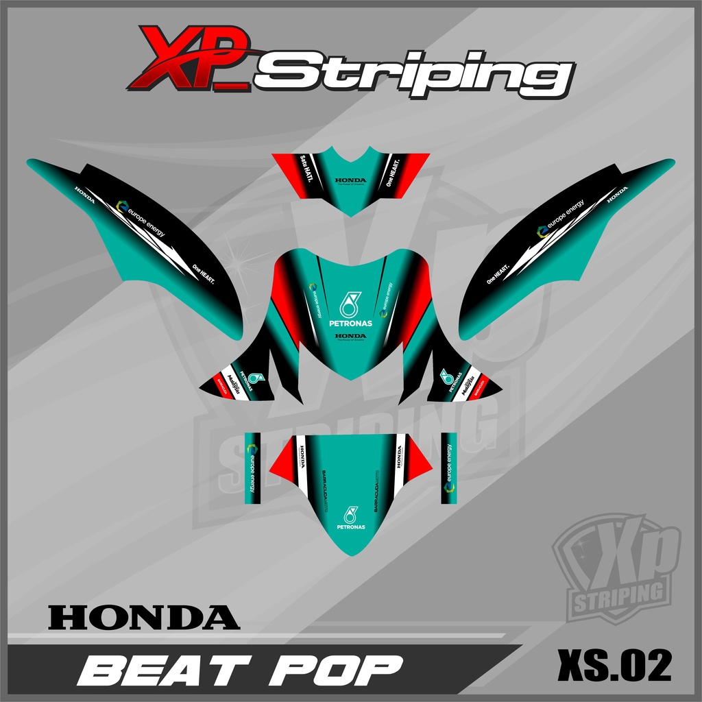 Decal Full Body Beat Pop Motif Petronas - Sticker Decal Honda Beat Pop Motif Petronas. XP 02