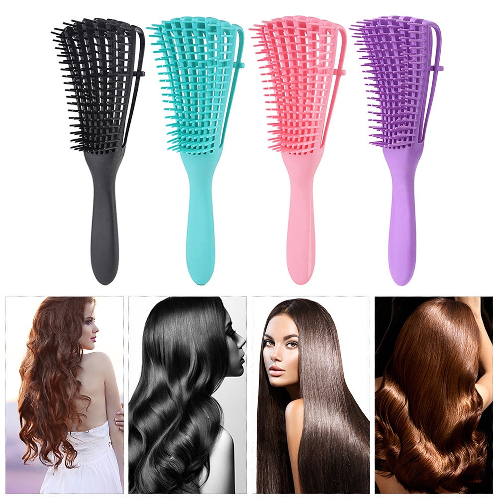 Salon Professional Bristle &amp; Nylon Hairbrush Scalp Massage Comb Wet Hair Brush