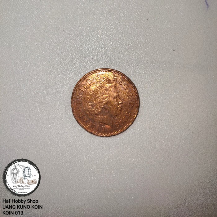 Koin Kuno 2 Pence Elizabeth 2 Tahun 2005