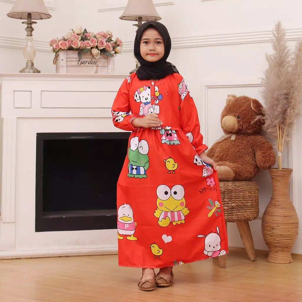 Gamis Anak Karakter Size Tanggung 5-10 Tahun Random Motif