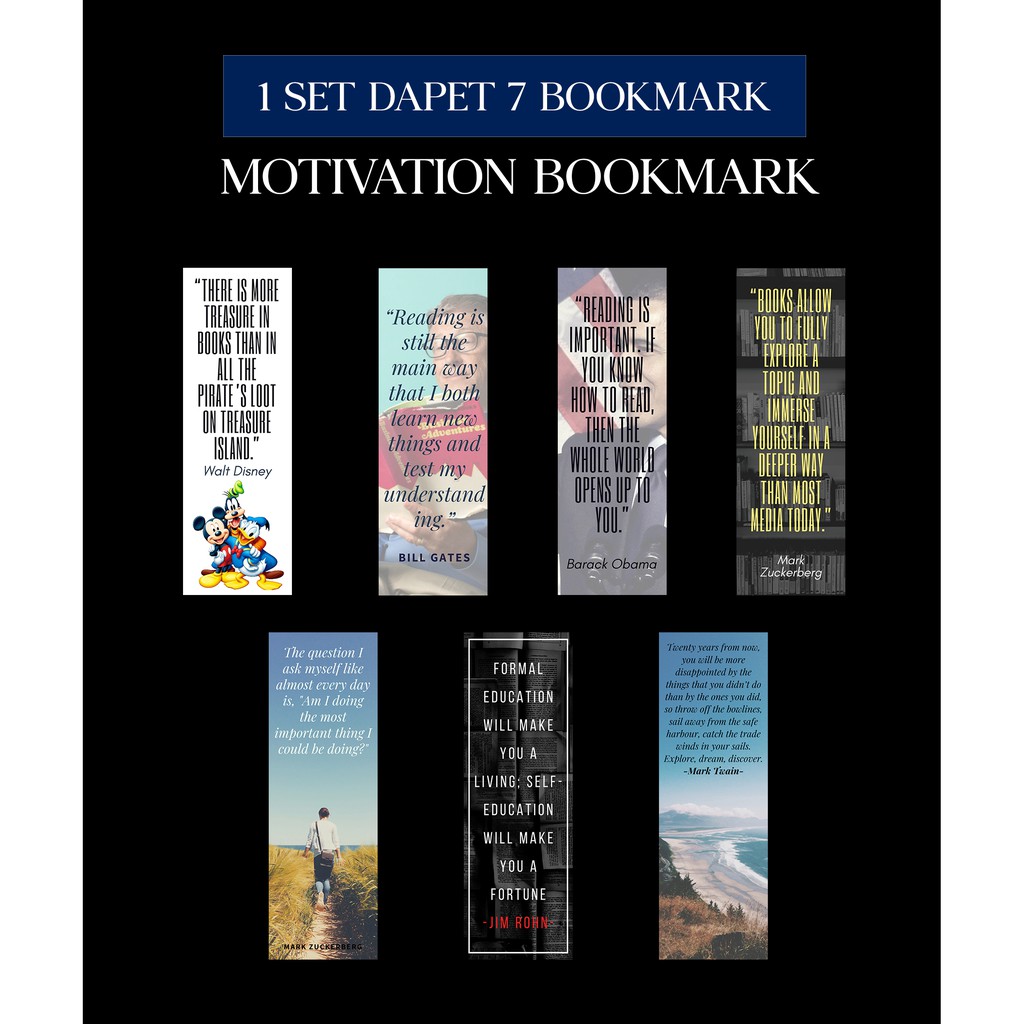 

PEMBATAS BUKU KALIMAT MOTIVASI/ BOOKMARK MOTIVASI