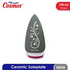 COSMOS CI 3110 C SETRIKA LISTRIK IRON SOLE PLATE  Setrika dengan tapak lebih luas berbahan keramik