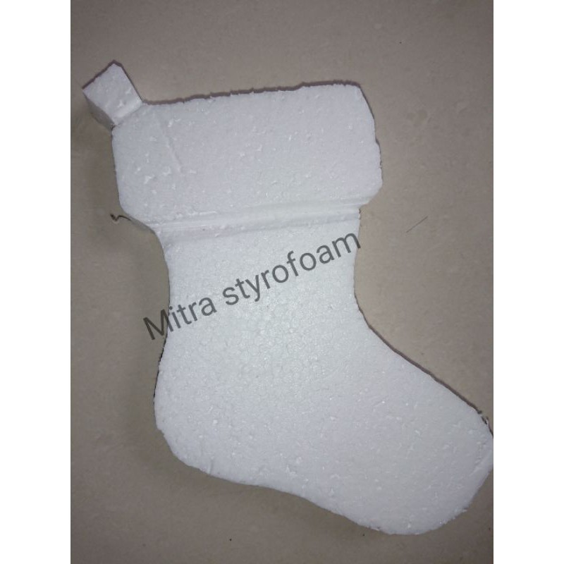 

kauskaki Sepatu Santa hiasan natal styrofoam 21cm x 18 x 2cm l
