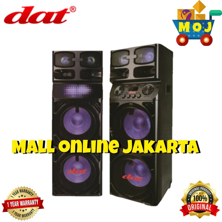 Speaker aktif pasif dat 10 inch mgm 522 double subwoofer mgm522