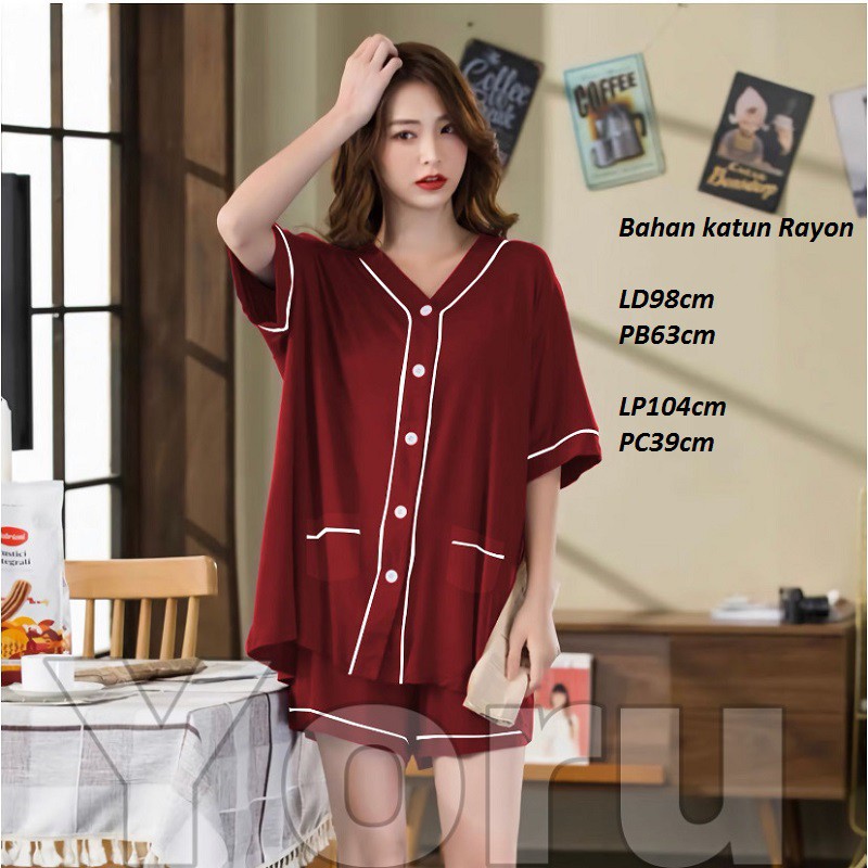 Pamelo Piyama Hotpan 20 corak Fashion Wanita Piyama Import Korea Style Baju Tidur Import