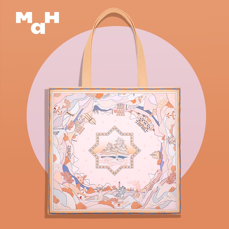 MAH Original Designed Tas Tote Bag Wanita Bahan Kanvas Shoulder Bag