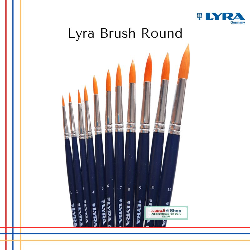 

Kuas Lukis Lancip Round Lyra & V-TEC