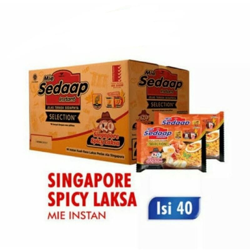 Mie Instan Sedap Spicy Laksa Singapore 83gr (1 dus isi40)