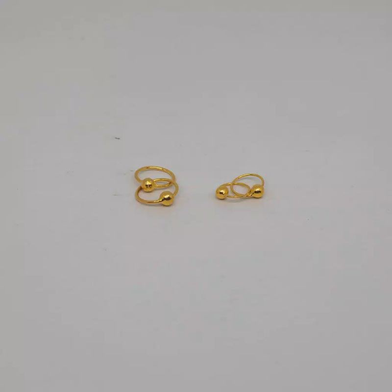 Anting Anak Bayi Baby Kolong Gipsy Knip Emas Asli 0,25gram Kadar 300 30%