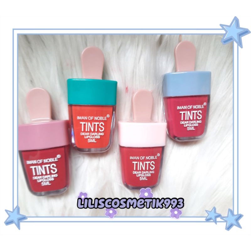 PERBOX 24PCS LIPGLOSS MATTE  ICE CREAM IMAN OF NOBLE/TINTS DEAR DARLING LIP GLOSS JELLY ICE CREAM LI