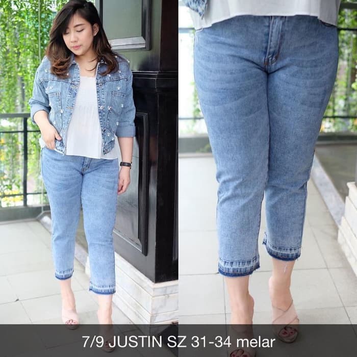  Celana  Jeans  Big Size Wanita Jeans  7 9 Justin Celana  