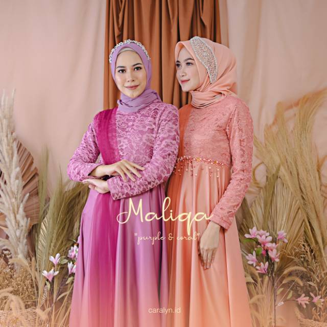 DRESS BRUKAT MURAH DRESS PESTA DRESS GAMIS KONDANGAN MALIQA