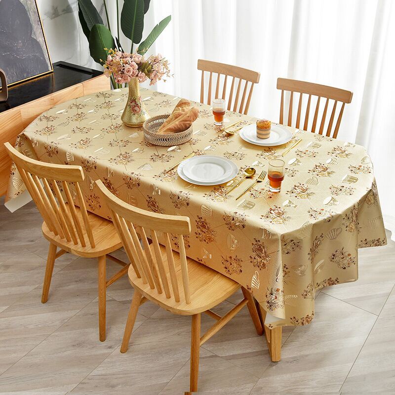 Premium Taplak Meja Makan Waterproof Tahan Air 80x120 PVC Table Cloth Pelindung Meja Makan