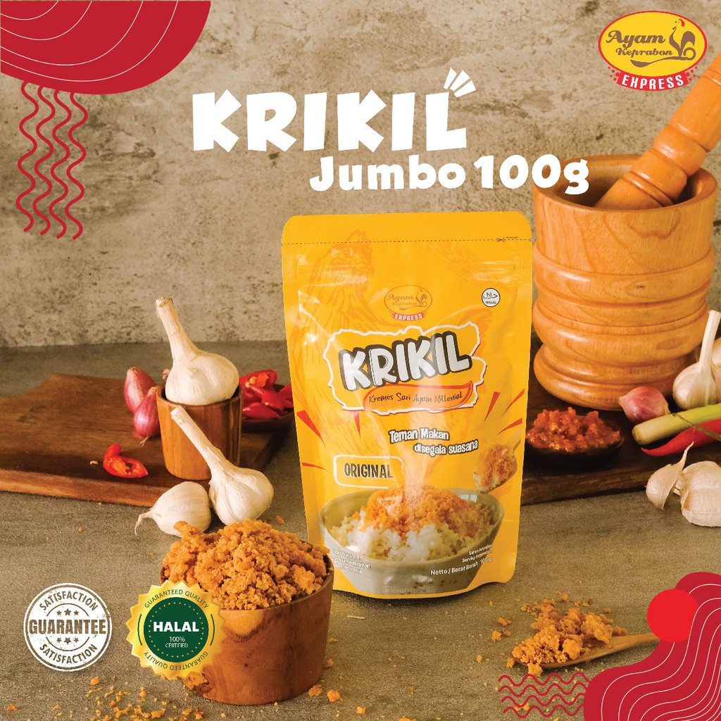 

KRIKIL - Kremes Ayam Keprabon Rasa Original (100 Gr) Cemilan Instan Makanan Camilan Siap Saji