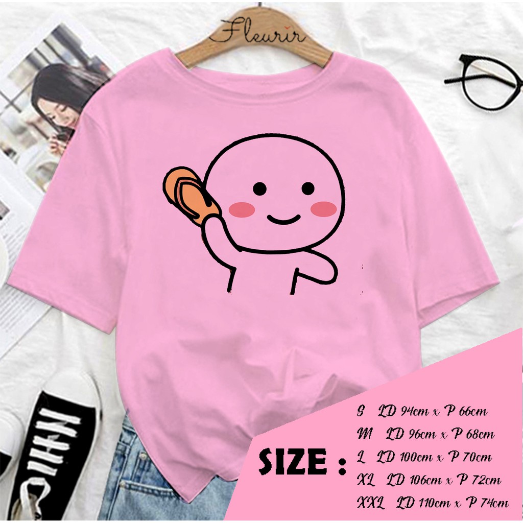 FLEURIR - KAOS PENTOL SENDAL KAOS OVERSIZE KATUN KAOS WANITA DEWASA TUMBLR TEE UNISEX JUMBO